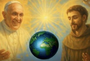 Francisco de Assis, que há 800 anos compôs o Cântico das Criaturas e Papa Francisco, que celebrou e ampliou o hino no atual contexto de conscientização e engajamento por uma ecologia integral, convidam a ver o mundo não apenas como um problema a resolver, ou nas próprias palavras do Papa Francisco: "mas como um mistério que contemplamos na alegria e no louvor". Ambos não sucumbiram diante do Sagrado. Deixaram-se tocar e mergulharam no mistério, deram atenção ao próprio Self. Neste sentido, foram além do espaço da religião católica no qual estavam imersos e abraçaram de forma cuidadosa as pessoas das mais diferentes tradições religiosas.