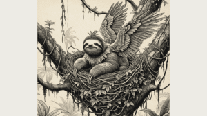 O artigo parte da análise de um sonho para desvelar um momento de transição psíquica. O símbolo central, um bichinho híbrido (ave e bicho-preguiça) no ninho, pode representar a função transcendente, que exige a síntese entre a visão elevada (Apolo) e o ritmo orgânico (Dionísio), contrariando o ativismo compulsivo. O dilema de sacrificar os seios (Eros) em prol da liberdade de ser um homem (Animus) revela o conflito entre nutrição e autonomia. A resolução ocorre na alquímica Solutio, quando a rigidez do Ego (o portão fixo) se dissolve, revelando uma Porta Oculta. O processo de individuação aponta para a humildade de desconfiar da própria inflexibilidade, permitindo que a nova atitude, lenta e sábia, se manifeste.