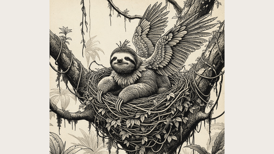 O Ritmo Lento da Transformação: A Porta Oculta e a Síntese da Ave-Preguiça O artigo parte da análise de um sonho para desvelar um momento de transição psíquica. O símbolo central, um bichinho híbrido (ave e bicho-preguiça) no ninho, pode representar a função transcendente, que exige a síntese entre a visão elevada (Apolo) e o ritmo orgânico (Dionísio), contrariando o ativismo compulsivo. O dilema de sacrificar os seios (Eros) em prol da liberdade de ser um homem (Animus) revela o conflito entre nutrição e autonomia. A resolução ocorre na alquímica Solutio, quando a rigidez do Ego (o portão fixo) se dissolve, revelando uma Porta Oculta. O processo de individuação aponta para a humildade de desconfiar da própria inflexibilidade, permitindo que a nova atitude, lenta e sábia, se manifeste.