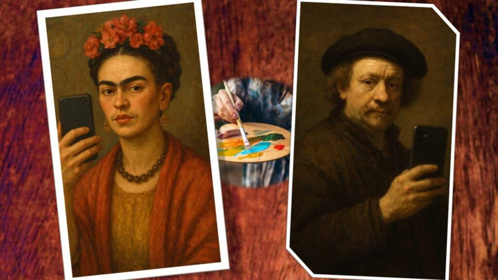 Este artigo tem o objetivo de propor uma conversa sobre dois movimentos: primeiro, os autorretratos tão frequentemente pintados por artistas nos séculos passados e o movimento contemporâneo das selfies, as fotos individuais tiradas e postadas com frequência nas redes sociais. Não é de hoje que o ser humano se interessa por se retratar. Divulgar sua própria imagem é algo mais novo. Mas o que há de diferente nestes dois movimentos? Como o pensamento de Jung e a psicologia analítica nos convida a compreender as diferenças destas atitudes? O que elas expressam sobre os seus respectivos tempos?